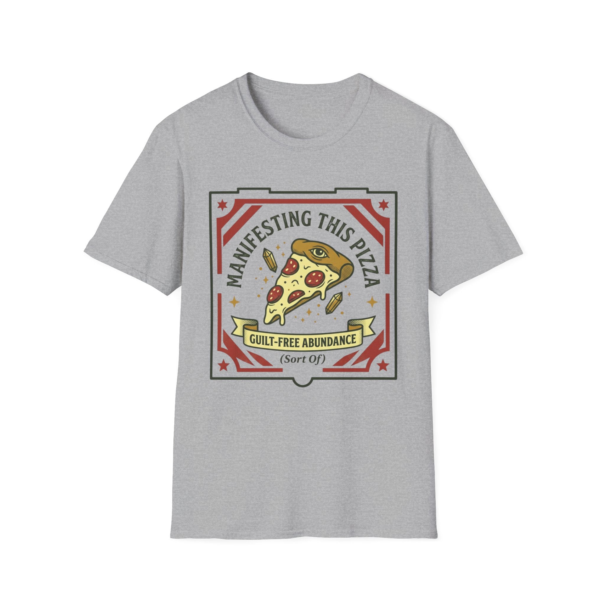 Manifesting This Pizza T-Shirt | Funny Pizza Spirituality Tee
