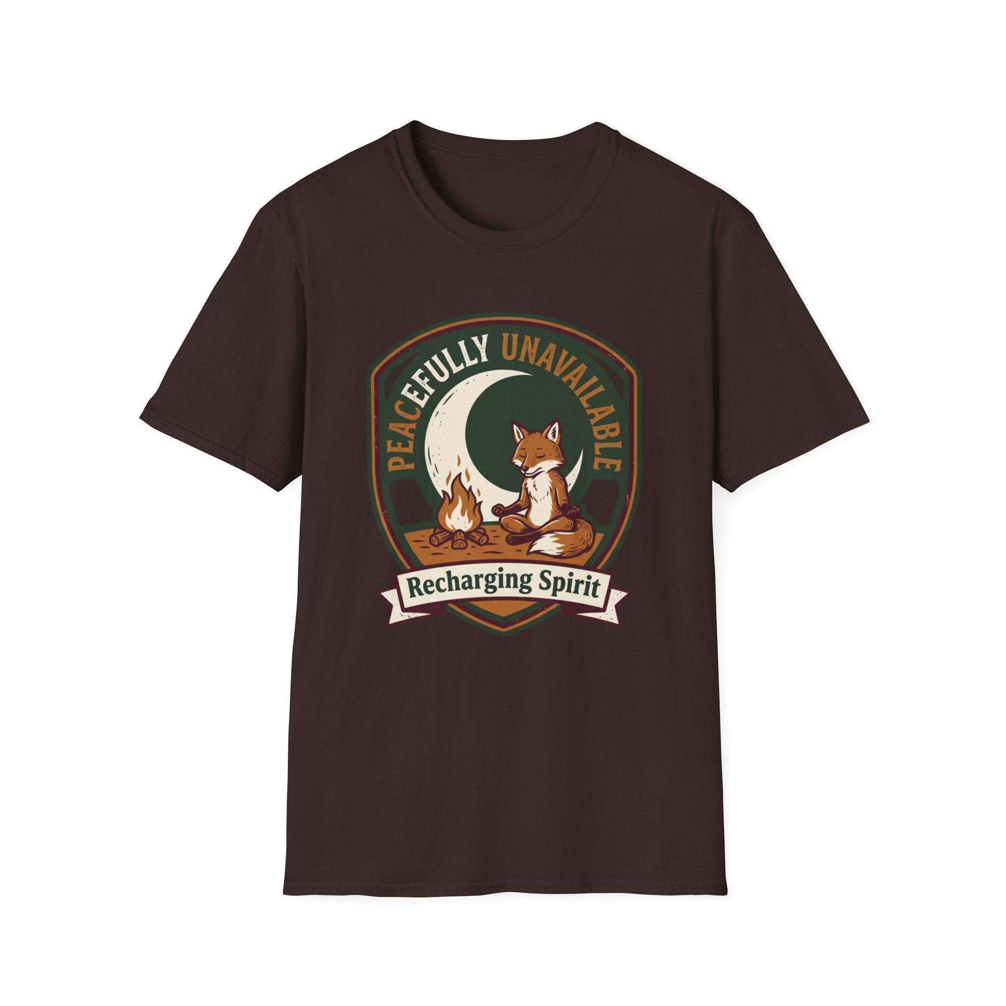 Peacefully Unavailable Fox T-Shirt | Recharging Spirit Graphic Tee