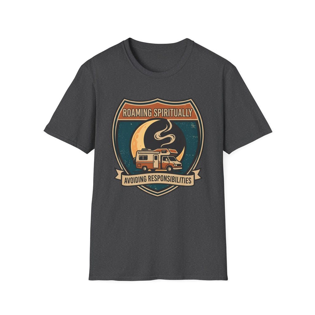 Roaming Spiritually RV T-Shirt | Retro Camper Moon Graphic Tee