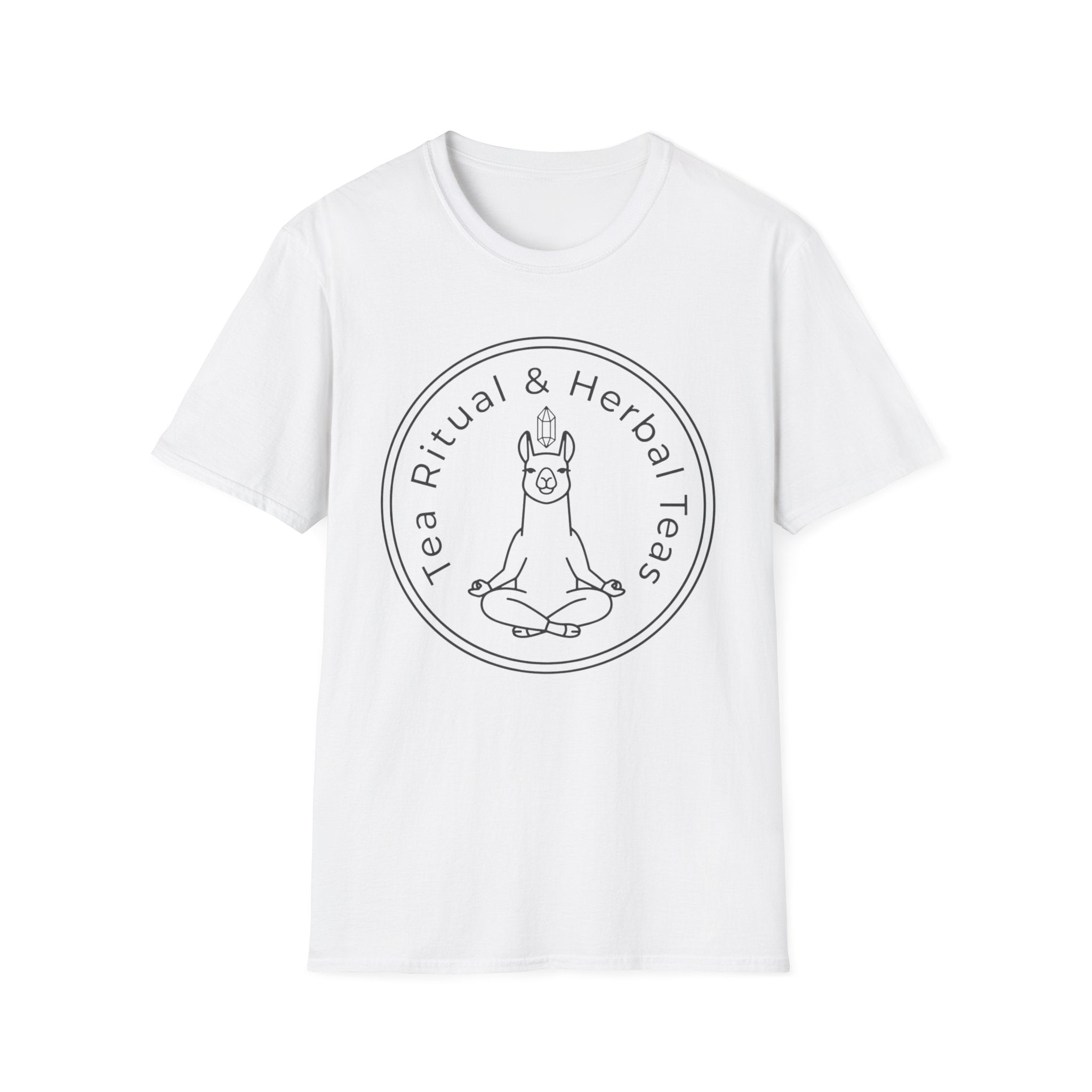 Llama Tea Ritual T-Shirt | 'Tea Ritual & Herbal Teas' Minimal Graphic Tee