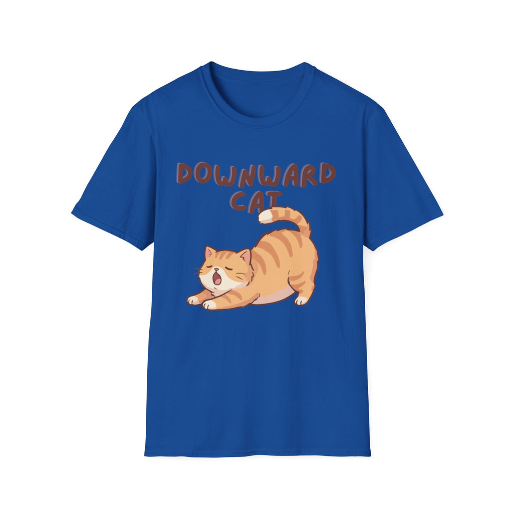 Downward Cat T-Shirt | Cute Yoga Cat Graphic Tee