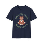 Serenity Now, Naps Later T-Shirt | Cute Meditating Cat Tee