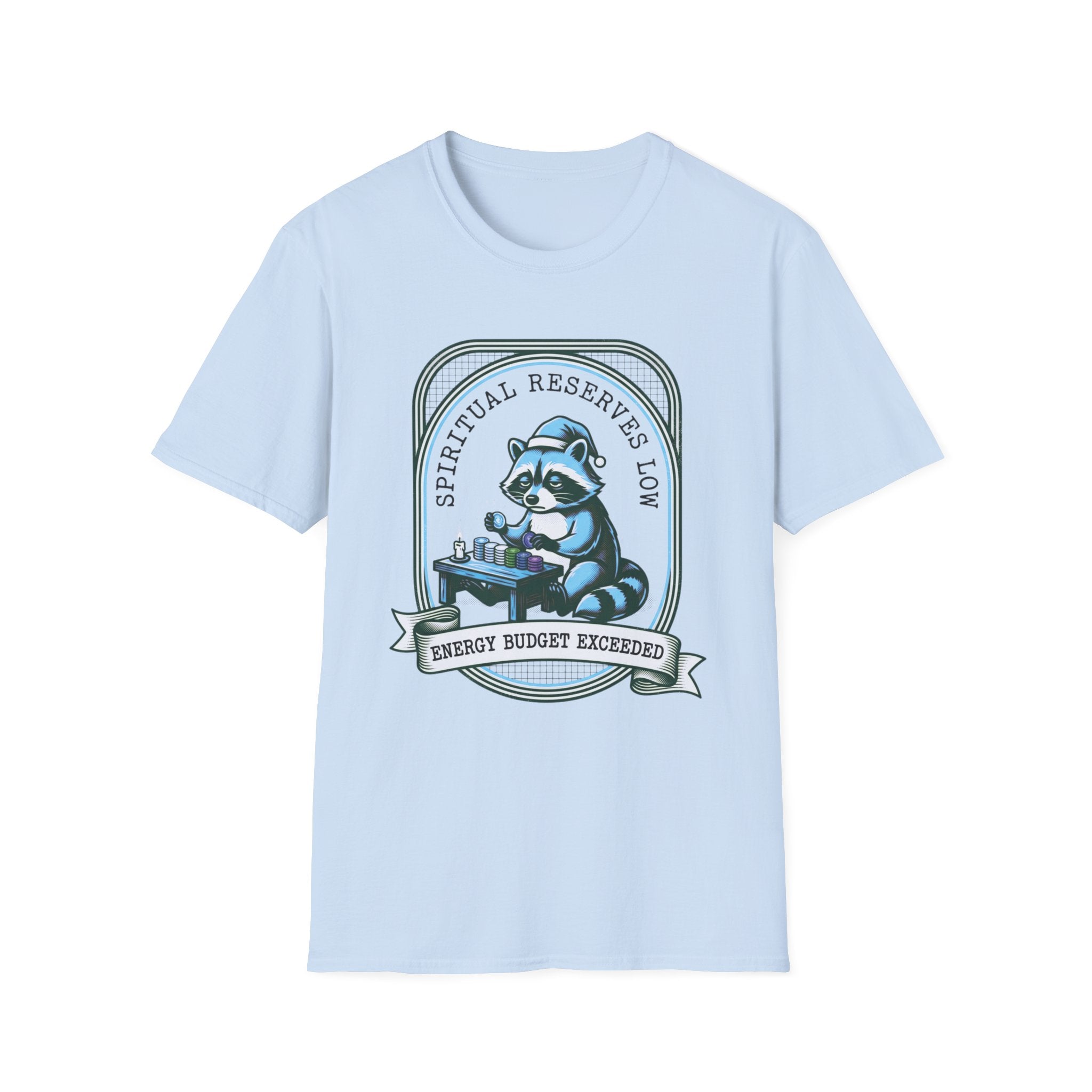 Raccoon 'Spiritual Reserves Low' Graphic T-Shirt