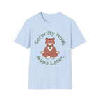 Serenity Now, Naps Later T-Shirt | Cute Meditating Cat Tee
