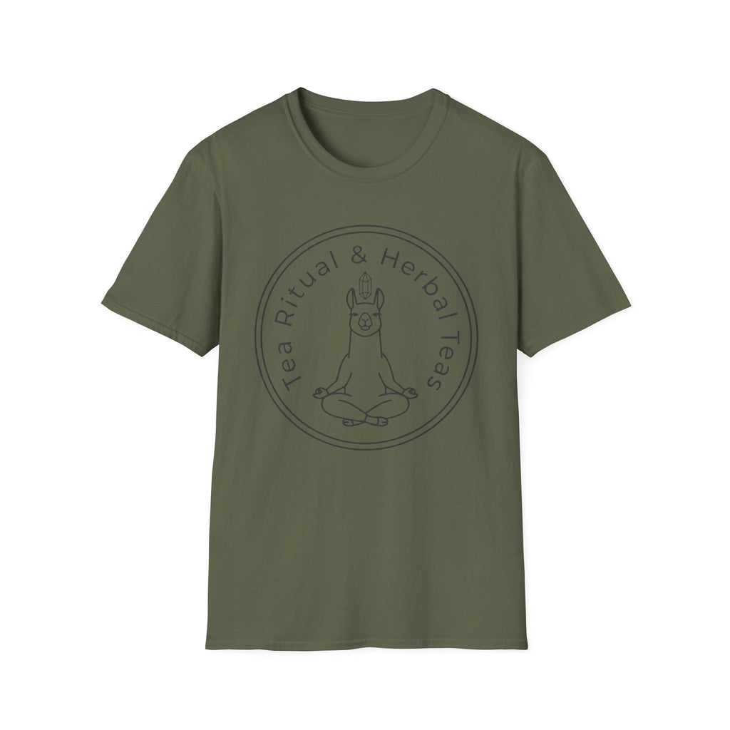 Llama Tea Ritual T-Shirt | 'Tea Ritual & Herbal Teas' Minimal Graphic Tee