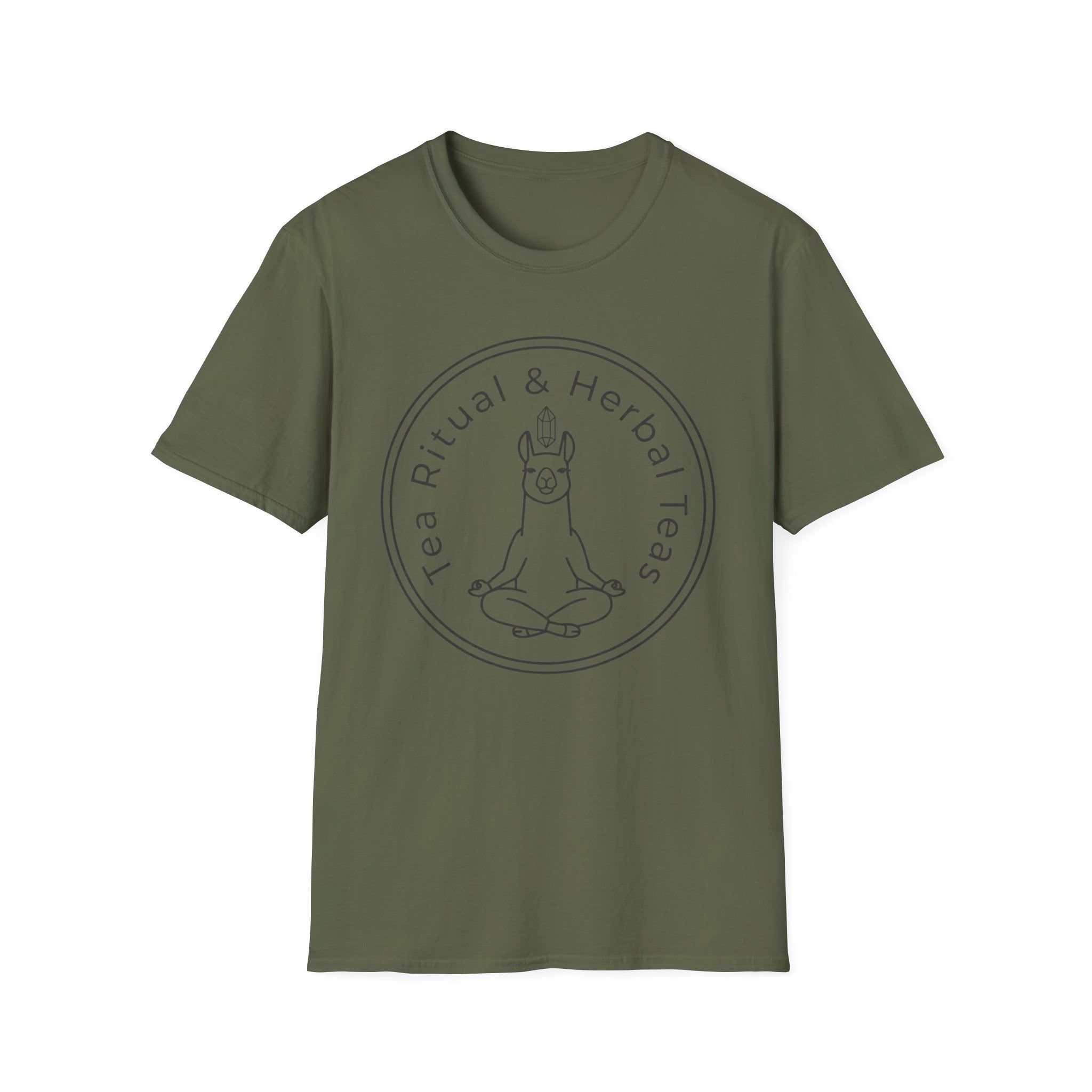 Llama Tea Ritual T-Shirt | 'Tea Ritual & Herbal Teas' Minimal Graphic Tee