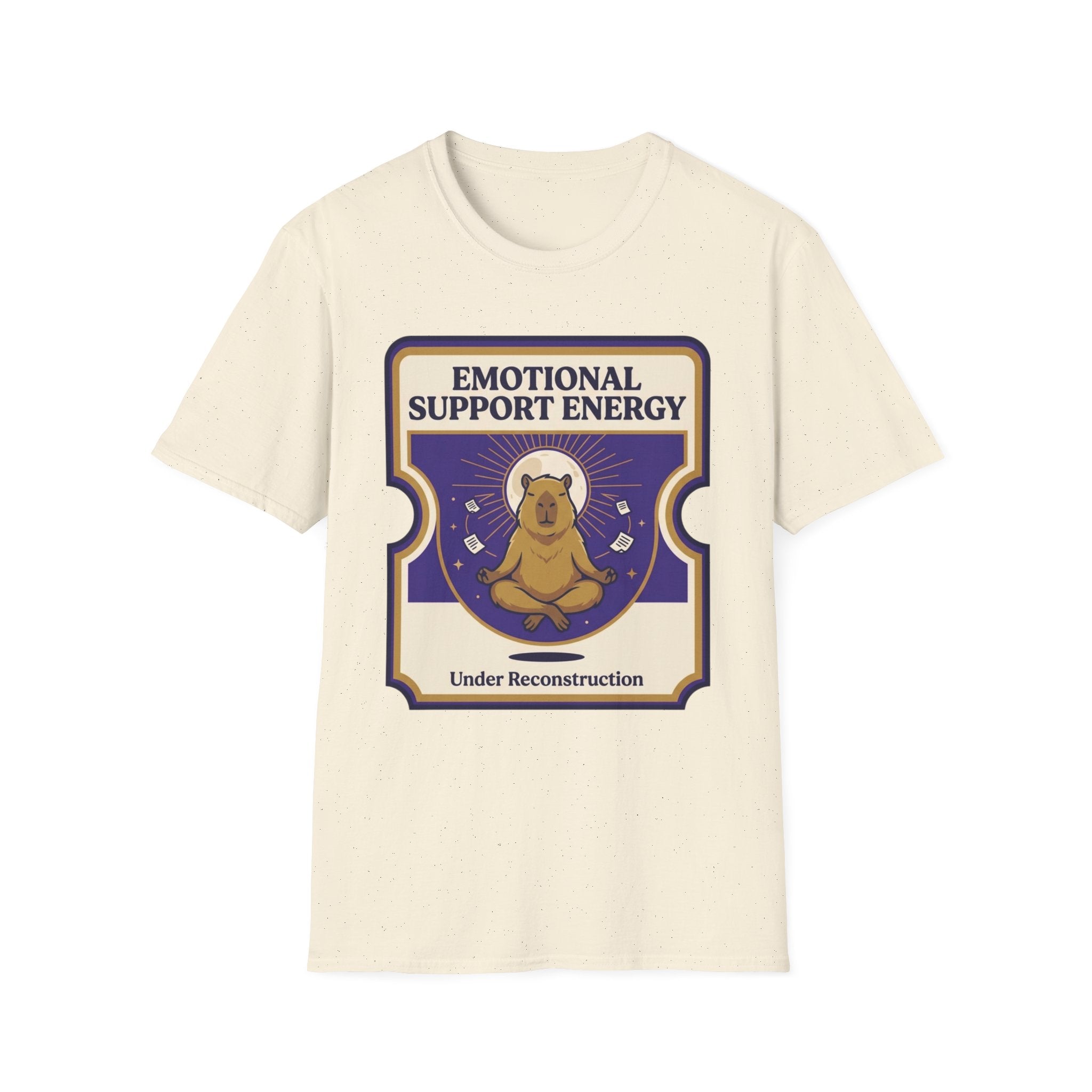 Emotional Support Energy T-Shirt | Cute Bear 'Under Reconstruction' Comfort Tee
