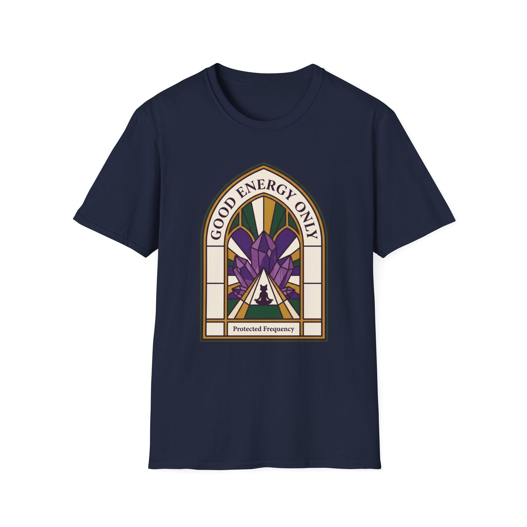 Good Energy Only T‑Shirt | Crystal Stained Glass Graphic Tee