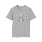"Inner Peace Until I Get My Coffee" Cute Meditating Cat Graphic T-Shirt